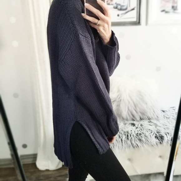 Last1️⃣Mock Neck Tunic Sweater Cozy Winter Top - Picture 4 of 7